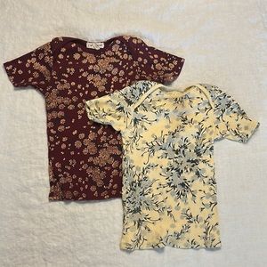 Misha & Puff Wild Daisy Short Sleeve Slim Tee set of 2 GUC & UC 7-8 child runs S